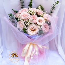 BÓ HOA HỒNG KEM 6209