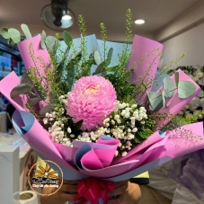 BÓ HOA CÚC MẪU ĐƠN HỒNG