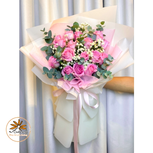 Bó hồng sen mới